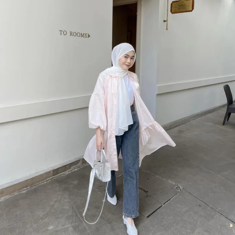 Zelonica Defina Dress 2in1 Outer Tunik Bahan Poplin Premium